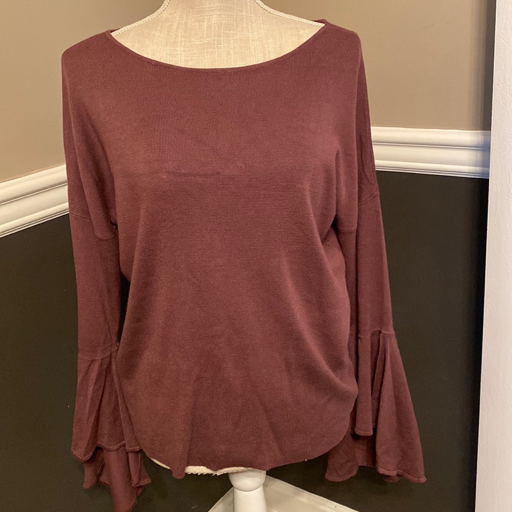 Express, medium, purple sweater.